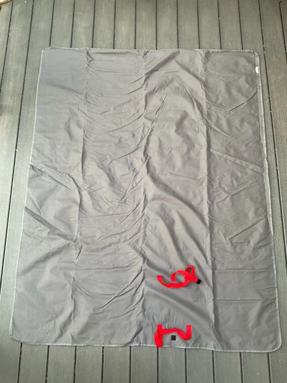 Natural Life Water Resistant Picnic Blanket 57”x72”Patchwork Floral w/Gray edge